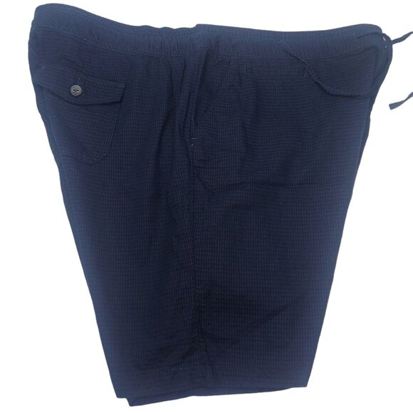 Dressbarn Shorts Plus Size 2X Shorts Blue Plaid Elastic Drawstring Rayon Cotton - Picture 4 of 8